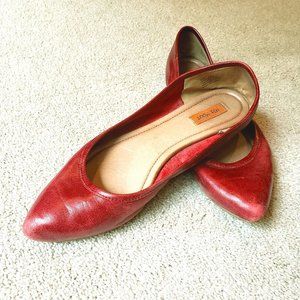 Leather Slip-on Skimmer Ballet Flats 8.5 M